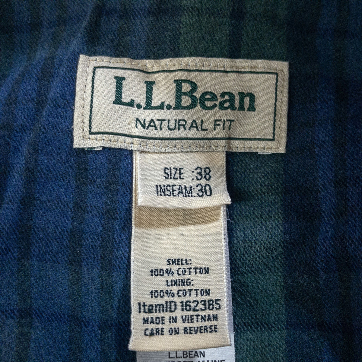 [メンズW37] 90〜00年代 L.L.Bean/エルエルビーン チノパン NATURAL FIT 裏地フランネル ノータック