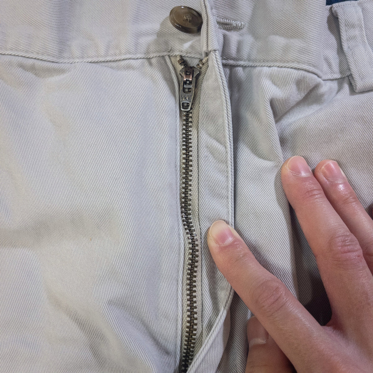 [メンズW37] 90〜00年代 L.L.Bean/エルエルビーン チノパン NATURAL FIT 裏地フランネル ノータック