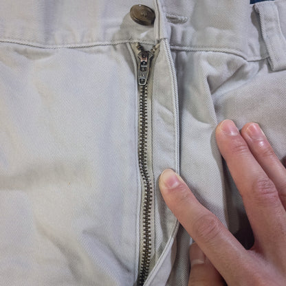 [メンズW37] 90〜00年代 L.L.Bean/エルエルビーン チノパン NATURAL FIT 裏地フランネル ノータック
