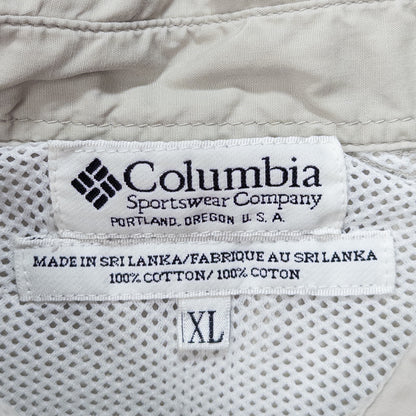 Columbia コロンビア 長袖シャツ アイボリー メンズXL