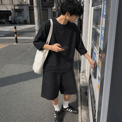 "Deep Black" Dead Stock 70s Soviet Army Sleeping Shirts