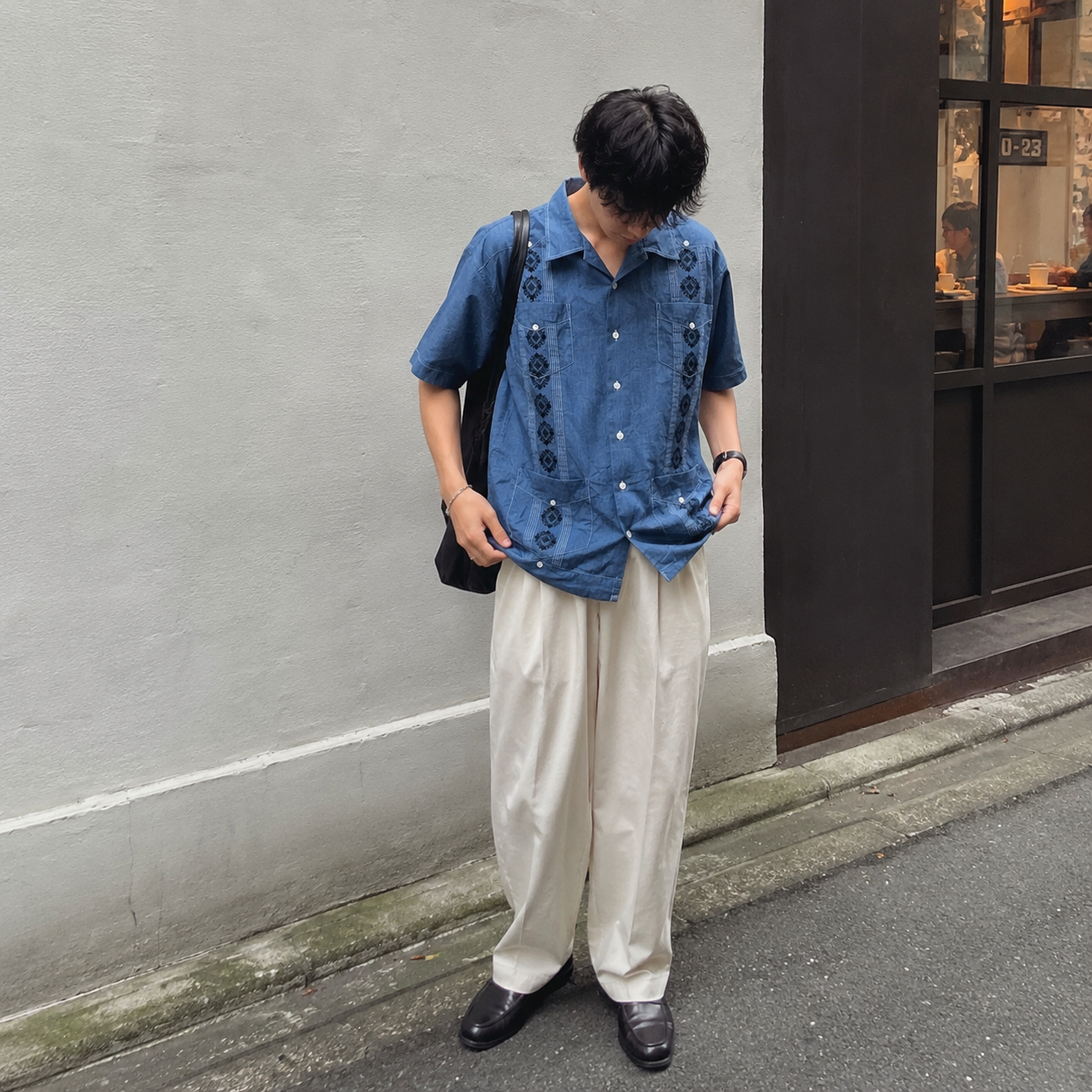 "Deep Black" Cuba Short Shirt