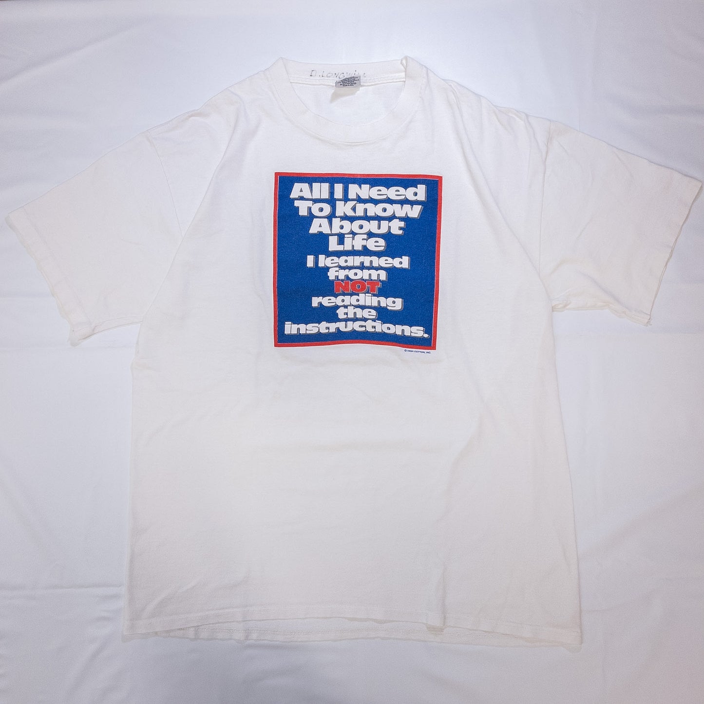 [メンズL] 90年代 Tシャツ メッセージT