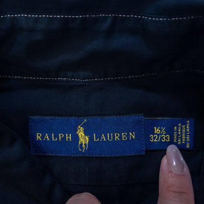 [メンズXL] 00年代 Ralph Lauren/ラルフローレン ワイシャツ BDシャツ 黒染め