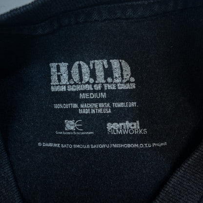 [メンズS] 00年代 H.O.T.D Tシャツ アニメT HIGH SCHOOL OF THE DEAD ハイスクールオブザ・デッド