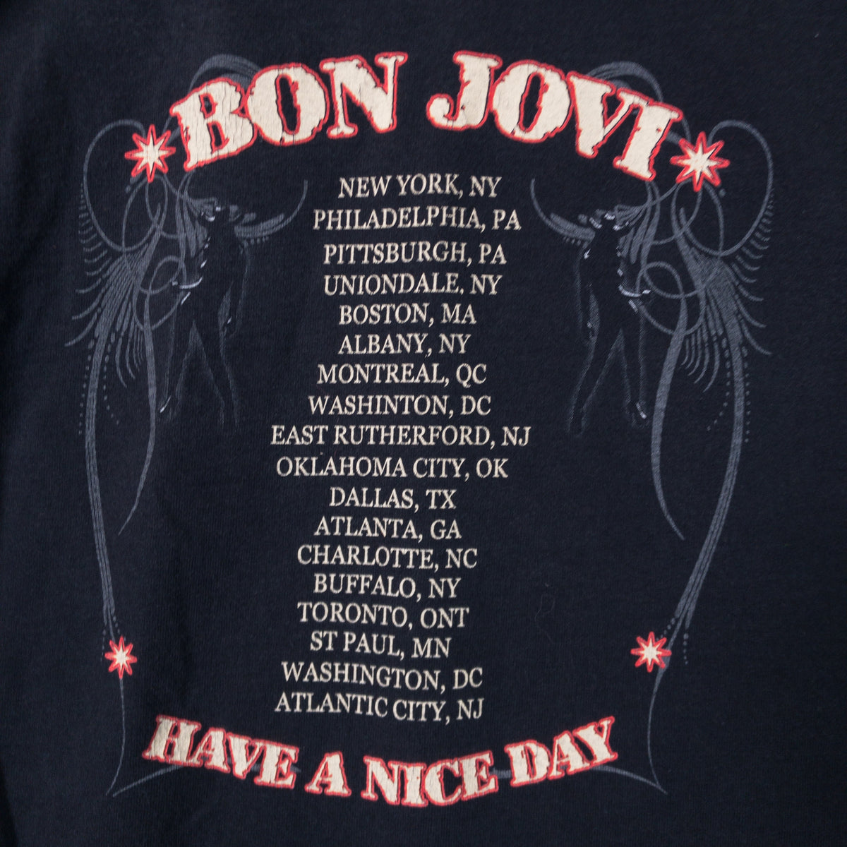 [メンズXXS] 90〜00年代 Hanes/ヘインズ Tシャツ Bon Jovi ボン・ジョヴィ ミュージックT バンT