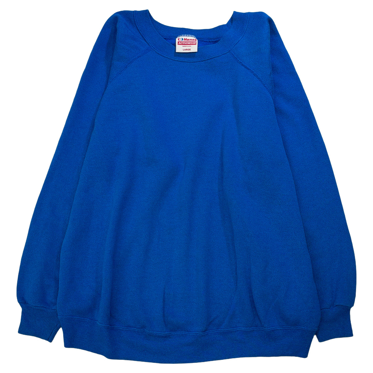 [メンズL] 80〜90年代 Hanes/ヘインズ スウェット トレーナー 無地 ブランクスウェット USA製