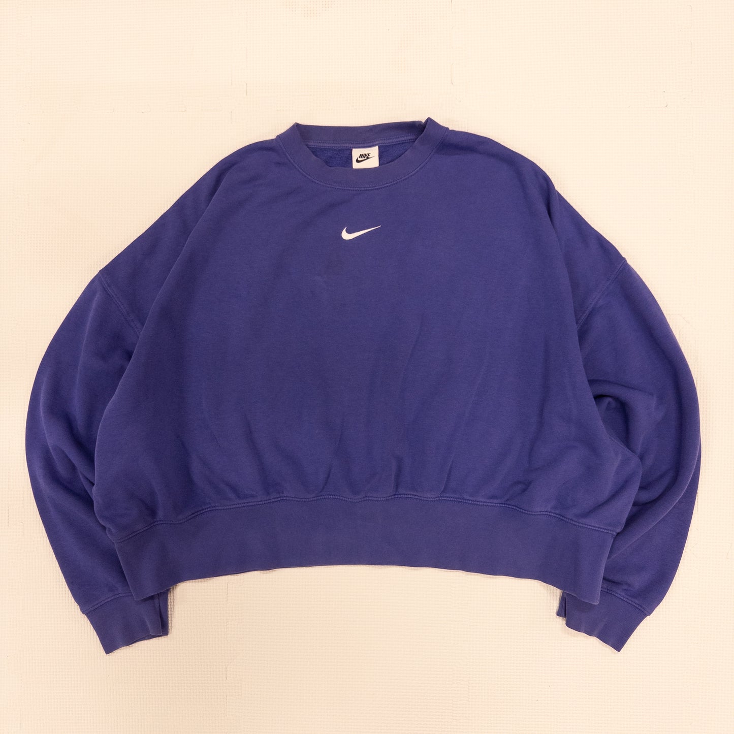 [メンズXXL] 00年代 Nike/ナイキ スウェット トレーナー センターロゴ 短丈 ワイドスウェット