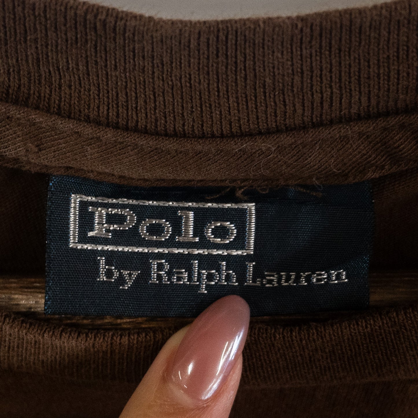 Tシャツ M ブラウン ワンポイント刺繍 ポケット Polo Ralph Lauren/ポロラルフローレン