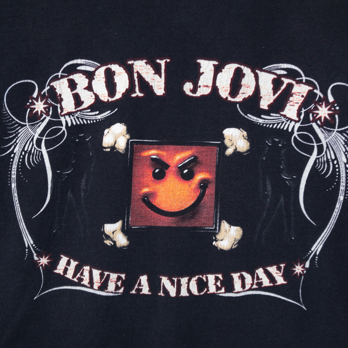 [メンズXXS] 90〜00年代 Hanes/ヘインズ Tシャツ Bon Jovi ボン・ジョヴィ ミュージックT バンT