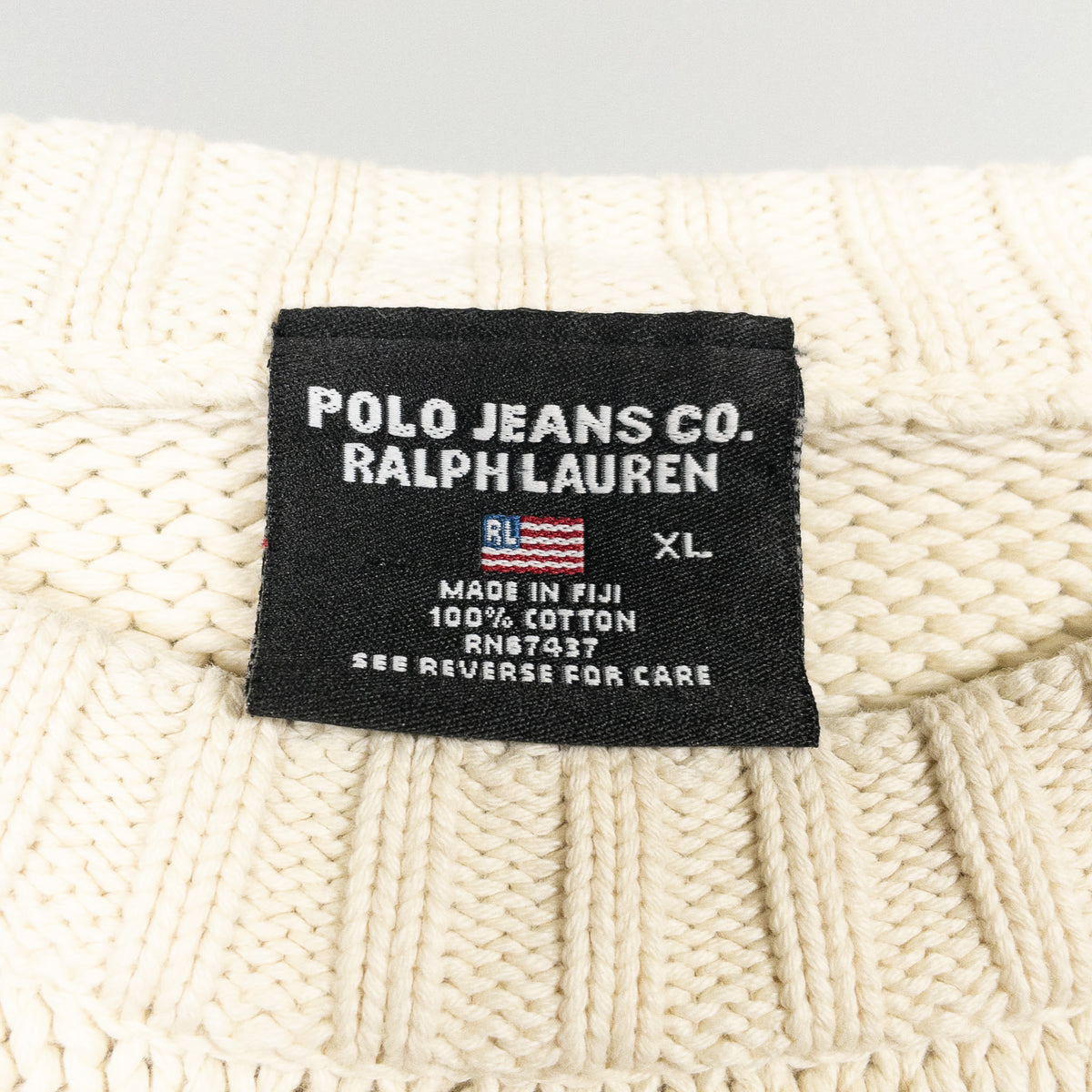 [メンズXL] 90年代 POLO JEANS COMPANY/ポロジーンズカンパニー ニット セーター コットンニット