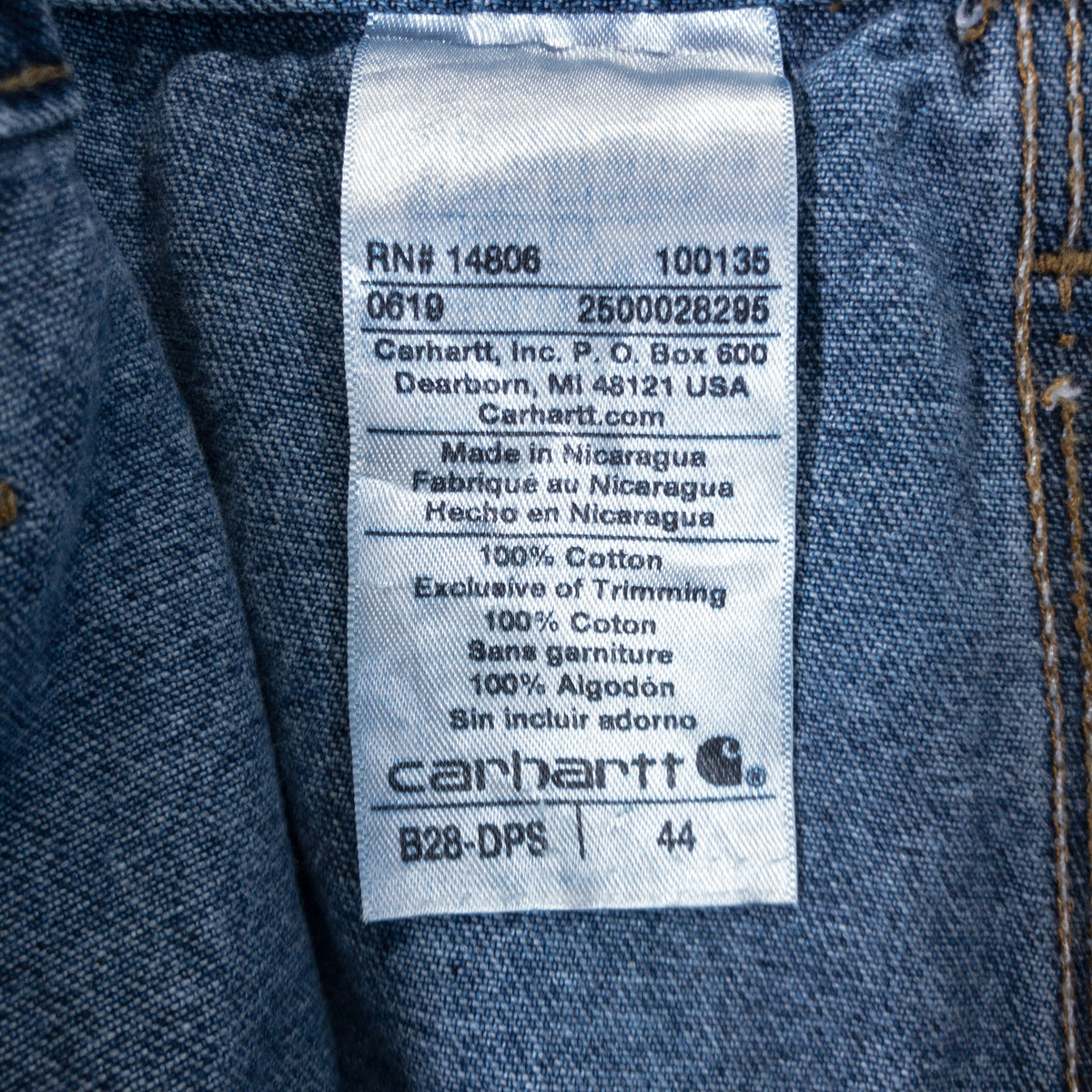 [メンズW43] 00〜10年代 Carhartt/カーハート ショートパンツ デニムショーツ ロゴ