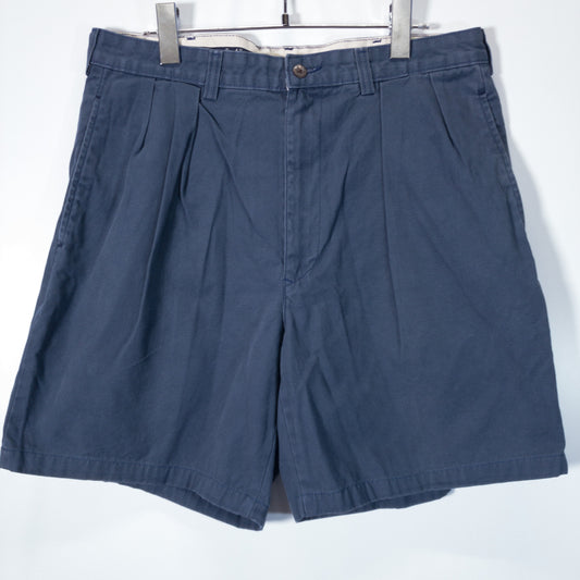 チノショーツ W34 ネイビー ツータック POLO U.S.A.ロゴパッチ Ralph Lauren/ラルフローレン