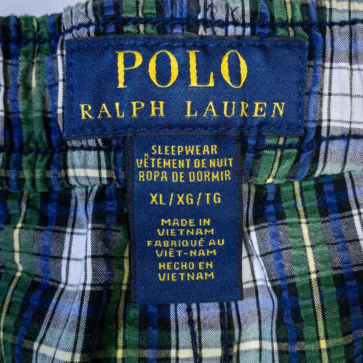 [メンズW37] 00年代 Polo Ralph Lauren/ポロラルフローレン イージーパンツ スリーピングパンツ チェック シアサッカー