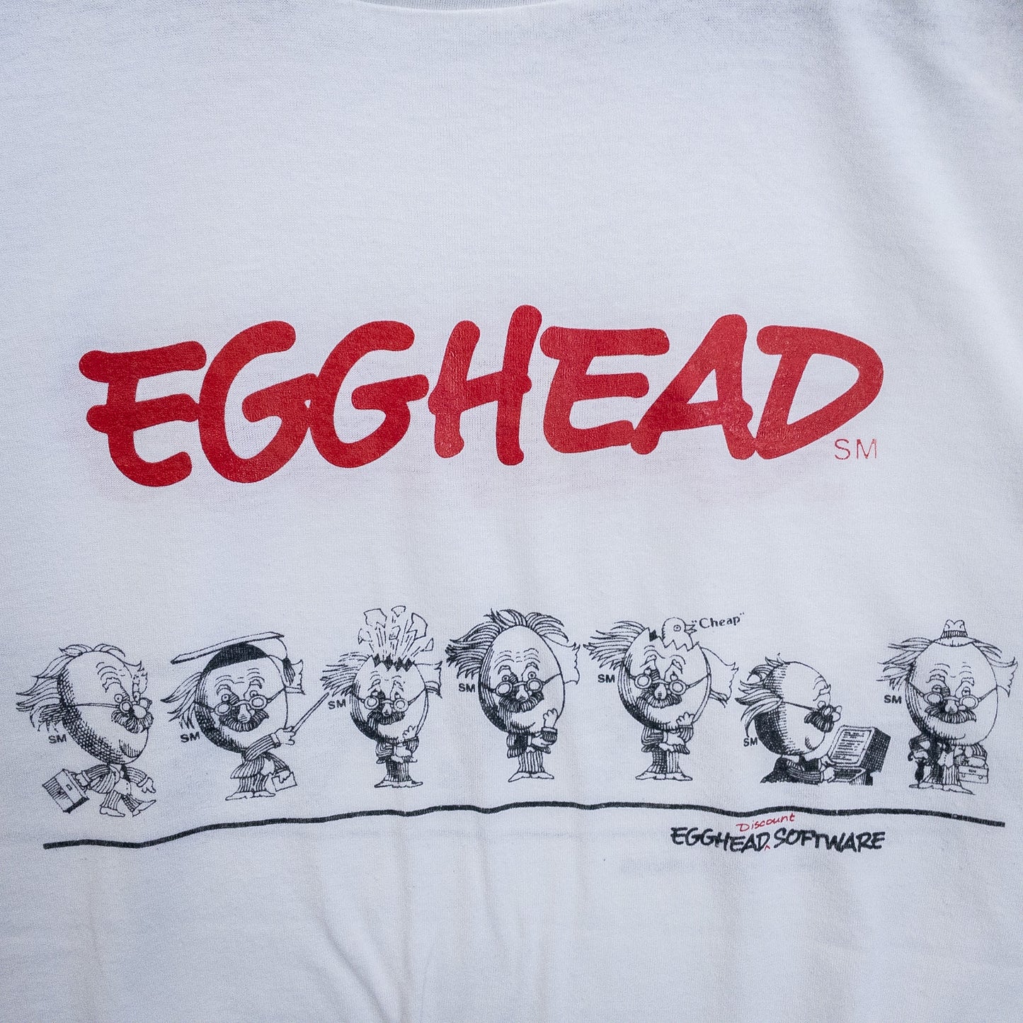 EGGHEAD エッグヘッド Tシャツ XL ホワイト キャラクタープリント National 50-50/ナショナル 50-50