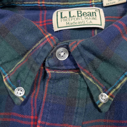 [メンズXL] 80〜90年代 L.L.Bean/エルエルビーン ネルシャツ タータンチェック ボタンダウン USA製