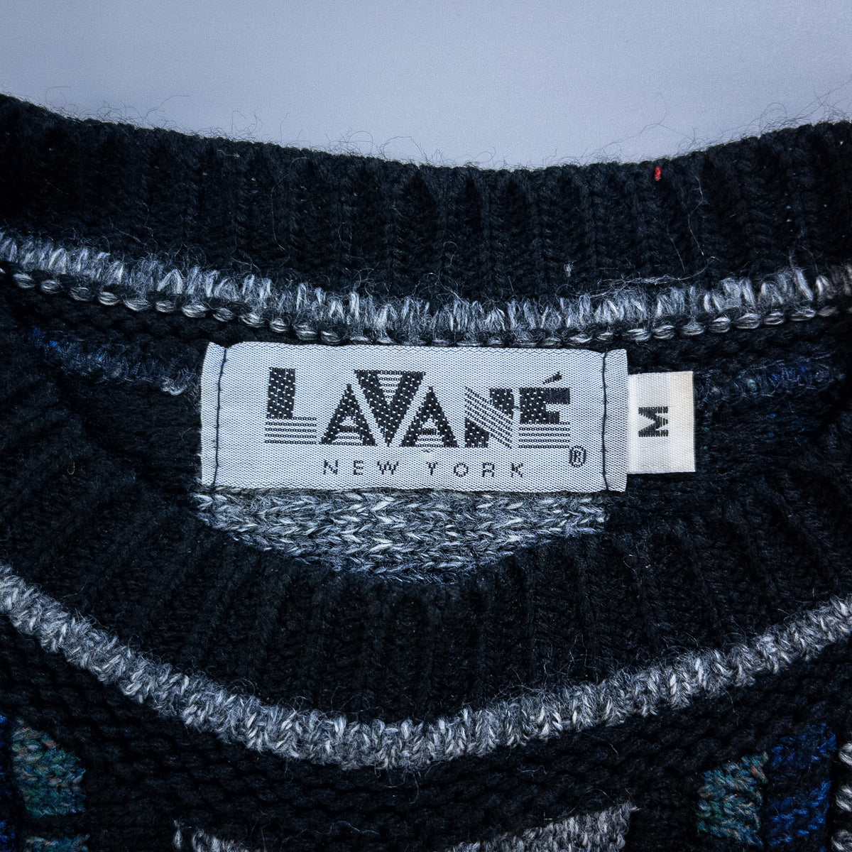 [メンズL] 90年代 LAVANE ニット セーター 3Dニット USA製