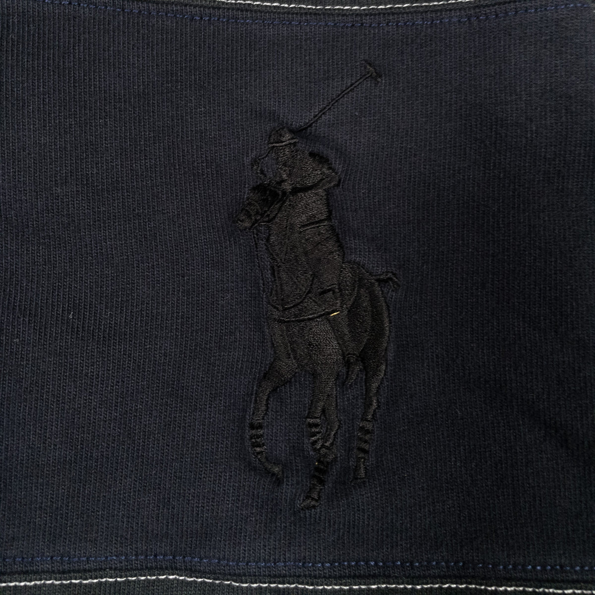 [メンズXL] 90〜00年代 Polo by Ralph Lauren/ポロバイラルフローレン 長袖Tシャツ ラガーシャツ ボーダー ビッグポニー 黒染め