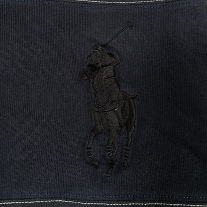 [メンズXL] 90〜00年代 Polo by Ralph Lauren/ポロバイラルフローレン 長袖Tシャツ ラガーシャツ ボーダー ビッグポニー 黒染め