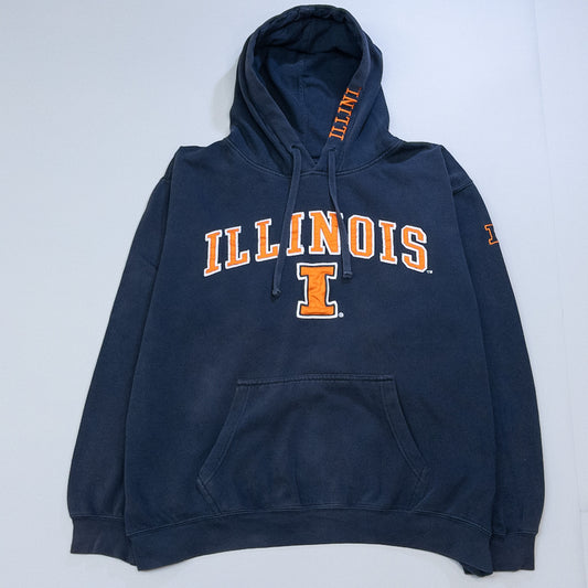 [メンズ3XL] 00年代 BLUE84 パーカー ILLINOIS カレッジ