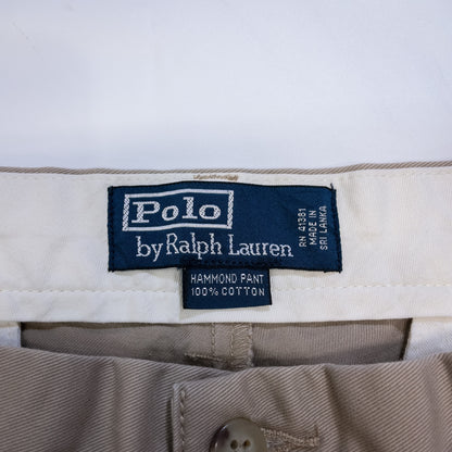 チノパンツ W33 クロップド丈 ベージュ HAMMOND PANT POLO by Ralph Lauren/ポロラルフローレン