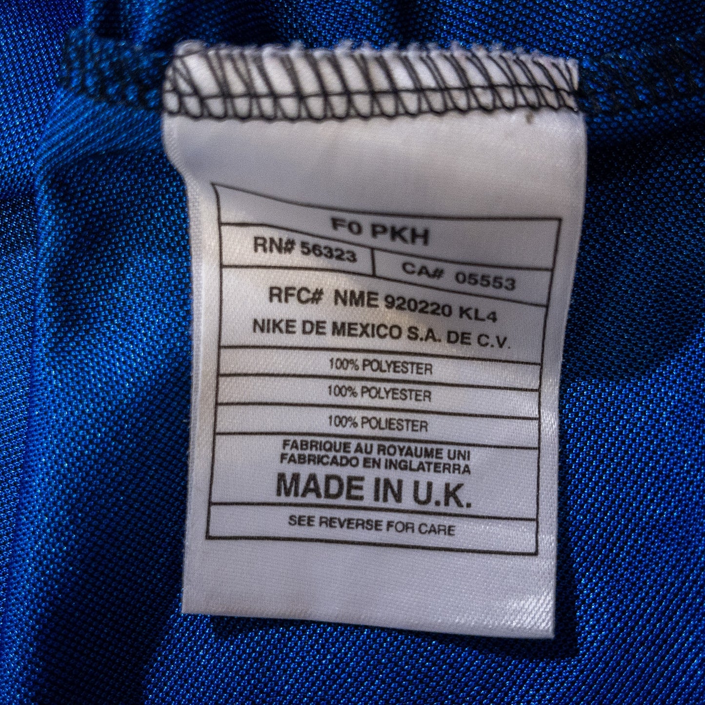 [メンズL] 90〜00年代 Nike/ナイキ インテル・ミラノ RONALDO #9 サッカーユニフォーム / Made in UK