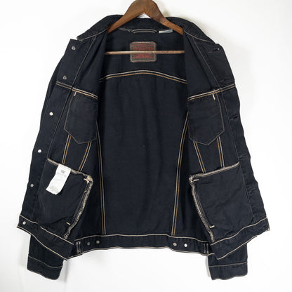 [メンズM] 00年代 Levi's/リーバイス Gジャン・デニムジャケット 黒染め