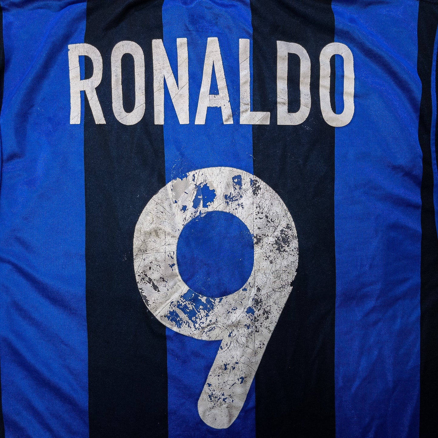 [メンズL] 90〜00年代 Nike/ナイキ インテル・ミラノ RONALDO #9 サッカーユニフォーム / Made in UK