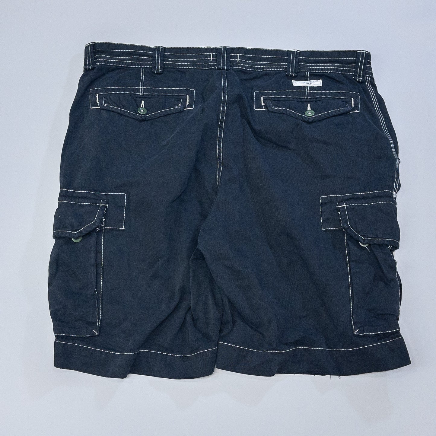 [メンズW41] 00年代 Polo Ralph Lauren/ポロラルフローレン ショートパンツ カーゴショーツ 黒染め