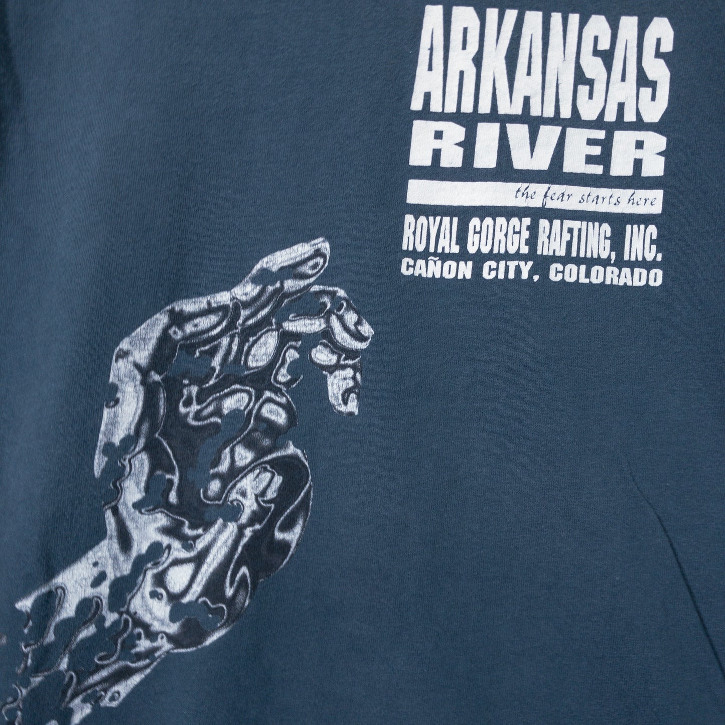 [メンズL] Hanes/ヘインズ Tシャツ ARKANSAS RIVER プリント