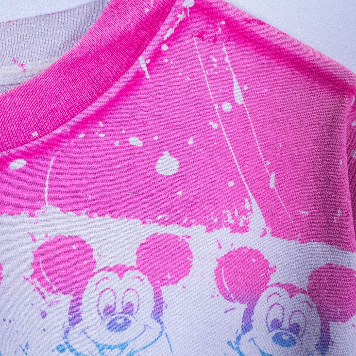 [メンズXL] 80年代 Disney/ディズニー Tシャツ キャラクターT ミッキーマウス オールオーバープリント 総柄 USA製