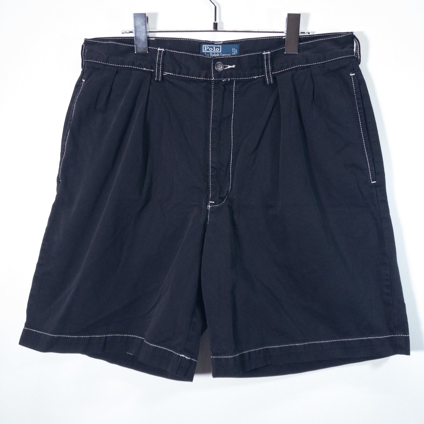 [メンズW33] 90〜00年代 Polo by Ralph Lauren/ポロバイラルフローレン ショートパンツ TYLER SHORT 黒染め