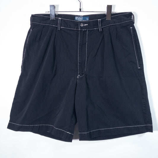 [メンズW33] 90〜00年代 Polo by Ralph Lauren/ポロバイラルフローレン ショートパンツ TYLER SHORT 黒染め