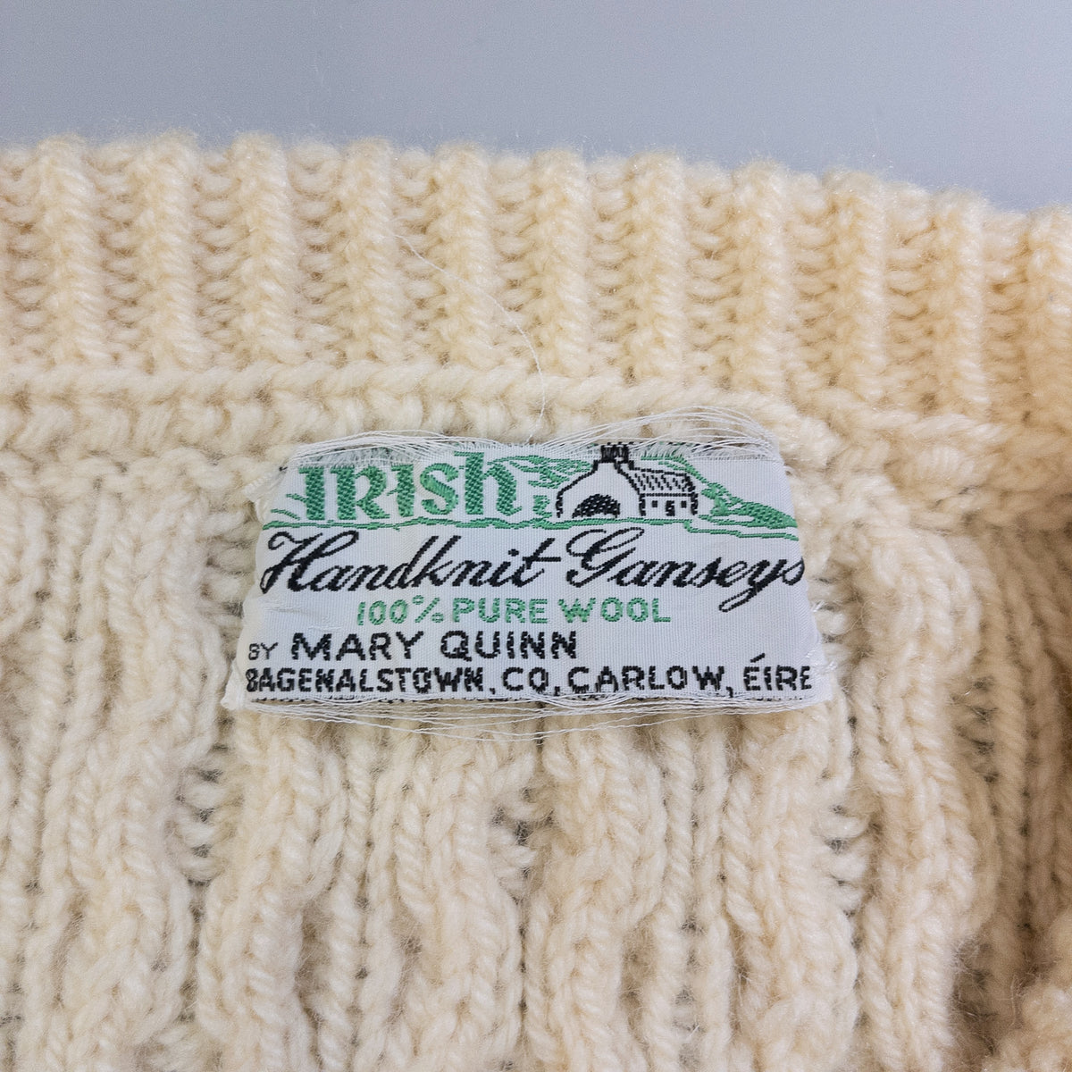 [メンズXL] irish Handknit Gansey ニット セーター ヴィンテージ ハンドニット ケーブルニット