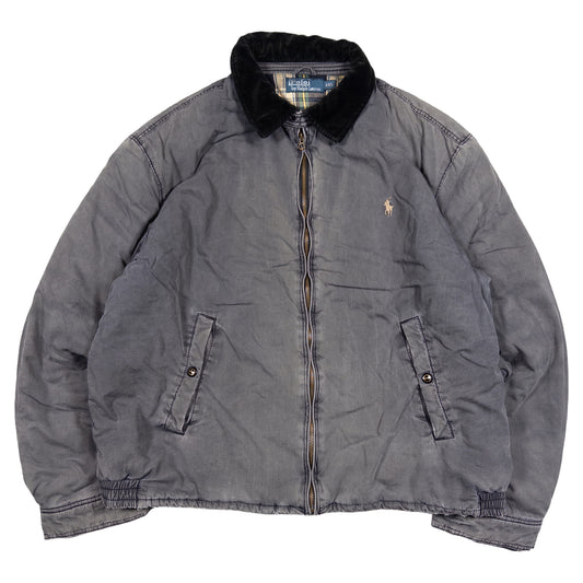 [メンズXXL] 90〜00年代 Polo by Ralph Lauren/ポロバイラルフローレン スイングトップ 襟コーデュロイ スポーツジャケット