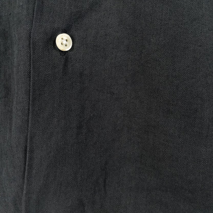 [メンズ3XL] 90〜00年代 Polo by Ralph Lauren/ポロバイラルフローレン 半袖シャツ リネン シルク 開襟シャツ 黒染め