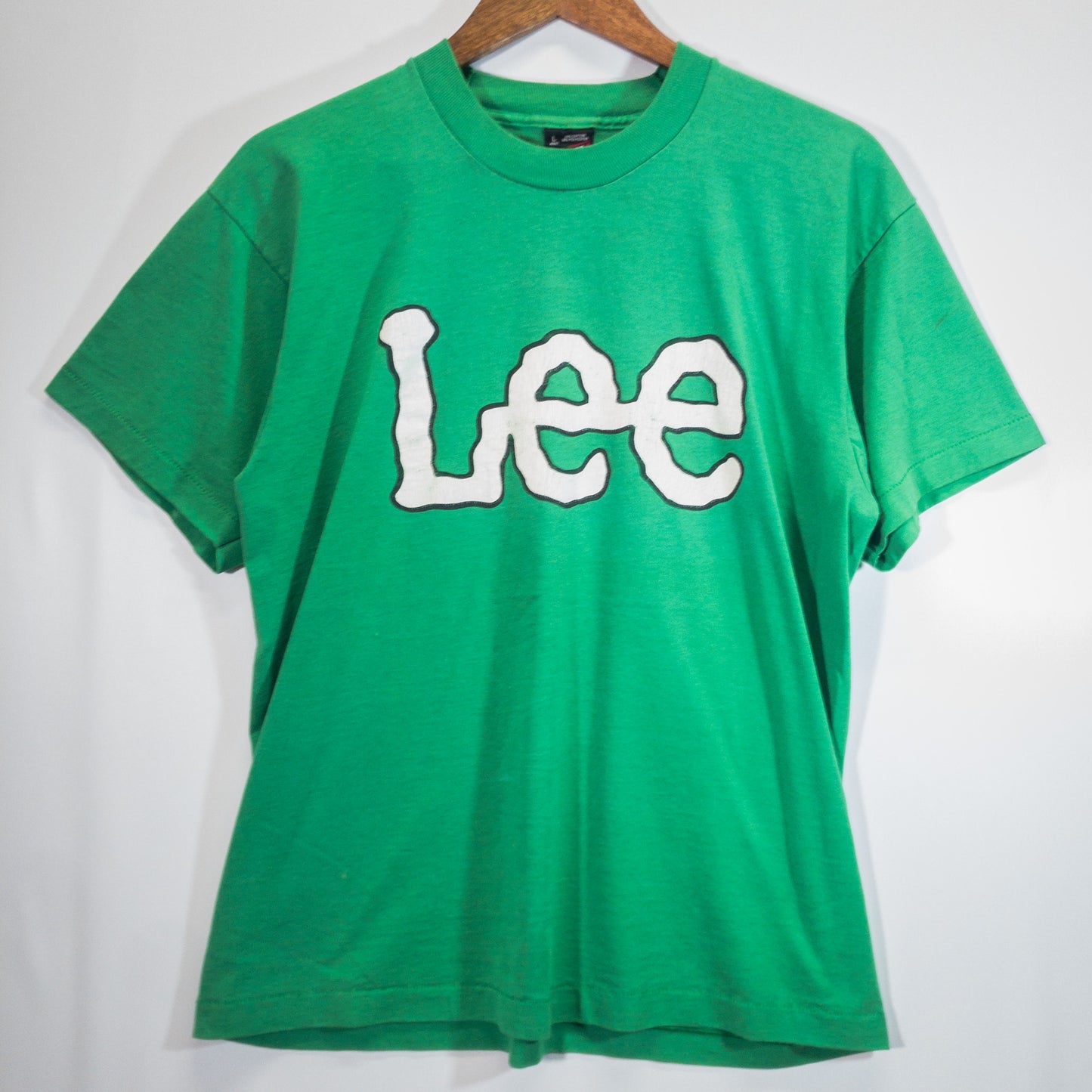 [メンズM] 90年代 Fruit of the Loom/フルーツオブザルーム Tシャツ Lee/リー ロゴ