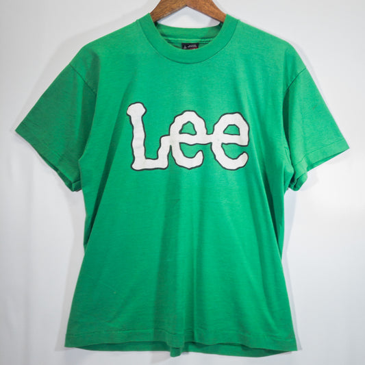 [メンズM] 90年代 Fruit of the Loom/フルーツオブザルーム Tシャツ Lee/リー ロゴ