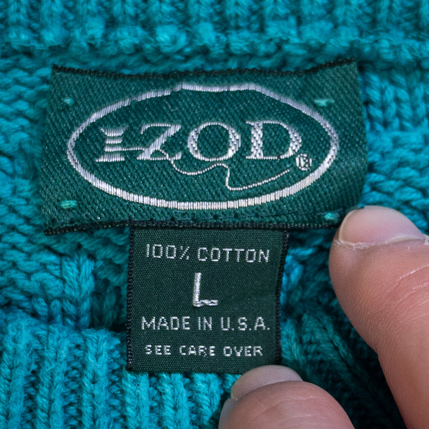 [メンズXL] 90年代 IZOD/アイゾッド ニット セーター コットンニット USA製