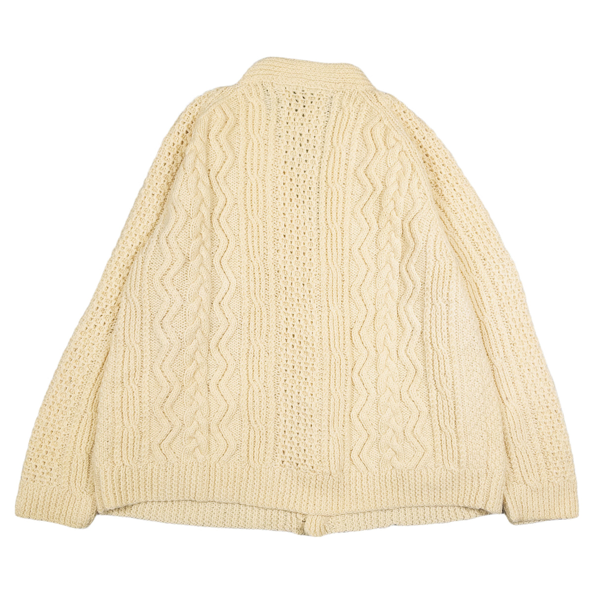 [メンズXXL] 70年代 Irish Craft/アイリッシュクラフト カーディガン ケーブル編み フィッシャーマン ハンドニット