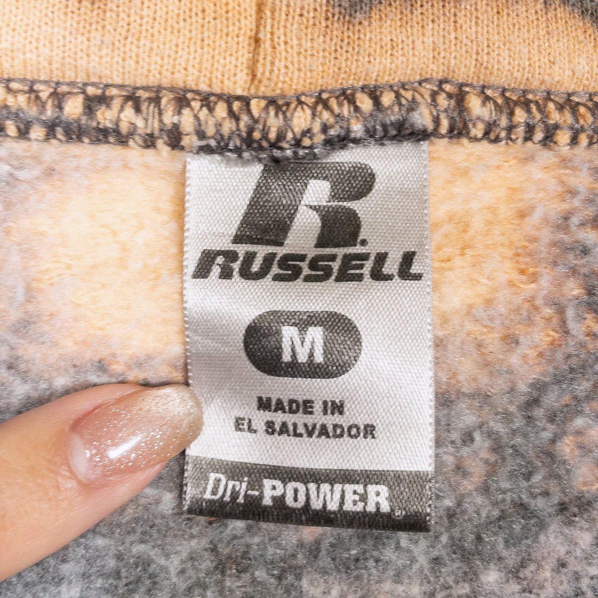 [メンズM] 00年代 Russell Athletic/ラッセルアスレチック パーカー フルジップ Dri-POWER タイダイ染め