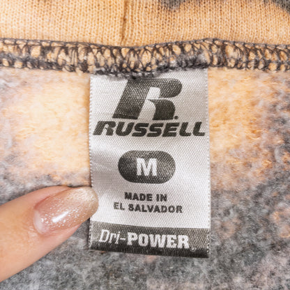 [メンズM] 00年代 Russell Athletic/ラッセルアスレチック パーカー フルジップ Dri-POWER タイダイ染め