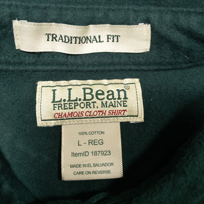 [メンズL] 90年代 L.L.Bean/エルエルビーン ネルシャツ シャモアクロスシャツ