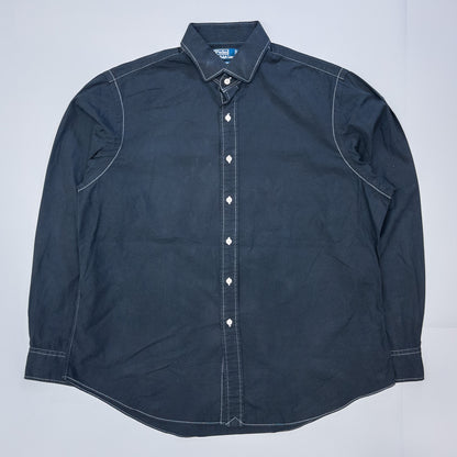 [メンズXXL] 90〜00年代 Polo by Ralph Lauren/ポロバイラルフローレン 長袖シャツ REGENT CUSTOM FIT 黒染め