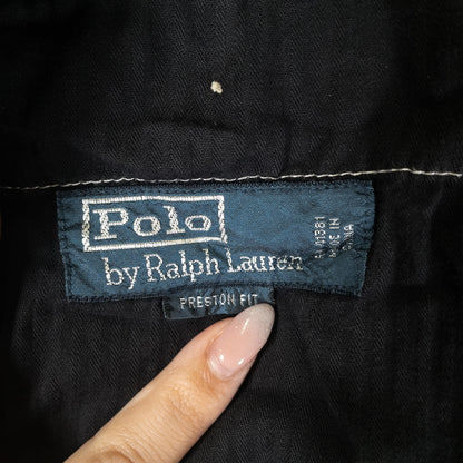 [メンズW38] 90〜00年代 Polo by Ralph Lauren/ポロバイラルフローレン PRESTON FIT 黒染め