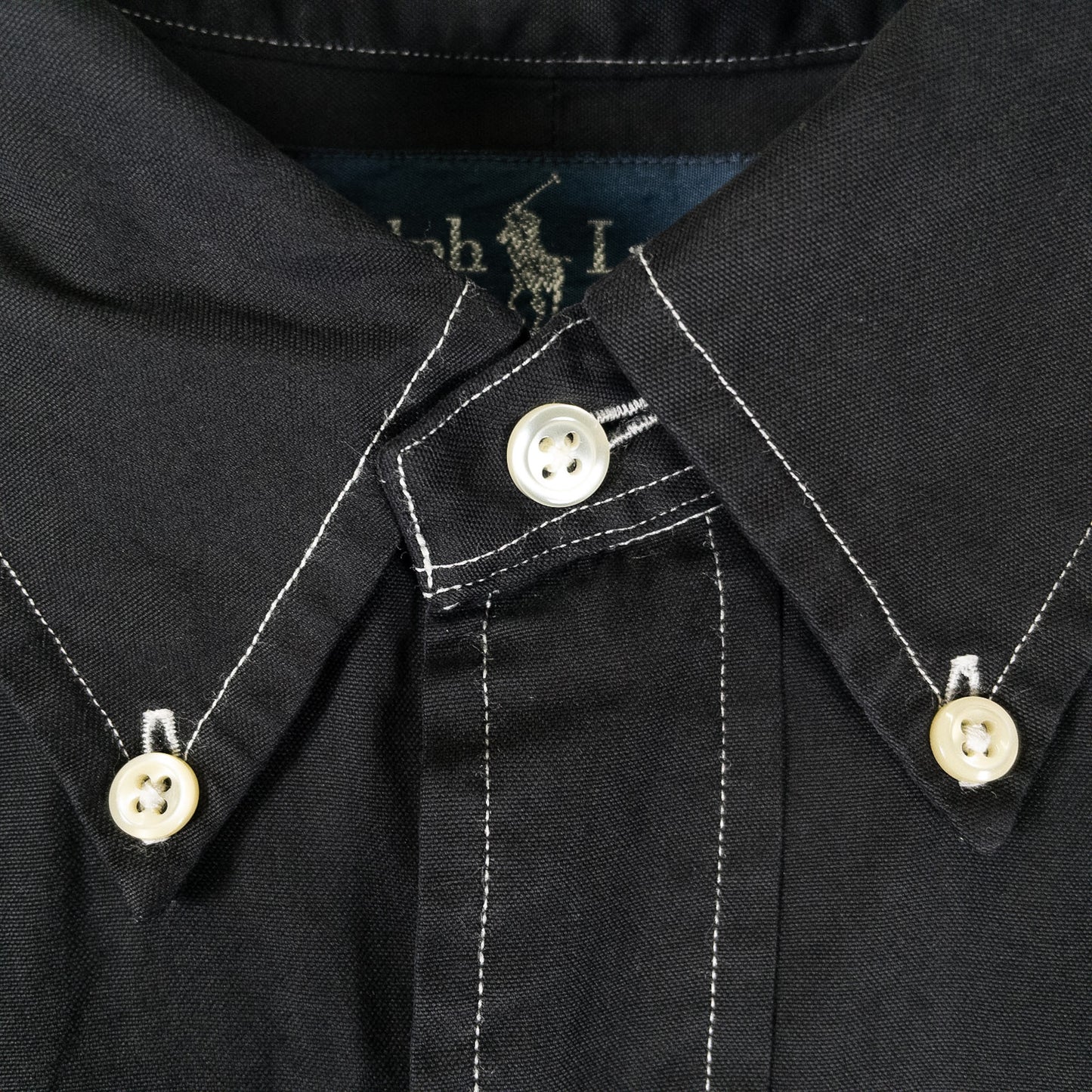 [メンズXXL] 00年代 Ralph Lauren/ラルフローレン 長袖シャツ BDシャツ 黒染め