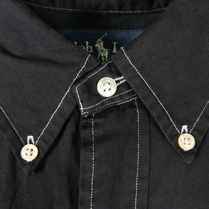 [メンズXXL] 00年代 Ralph Lauren/ラルフローレン 長袖シャツ BDシャツ 黒染め