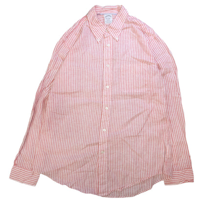 [メンズM] 00年代 Brooks Brothers/ブルックスブラザーズ リネン ストライプ REGENT