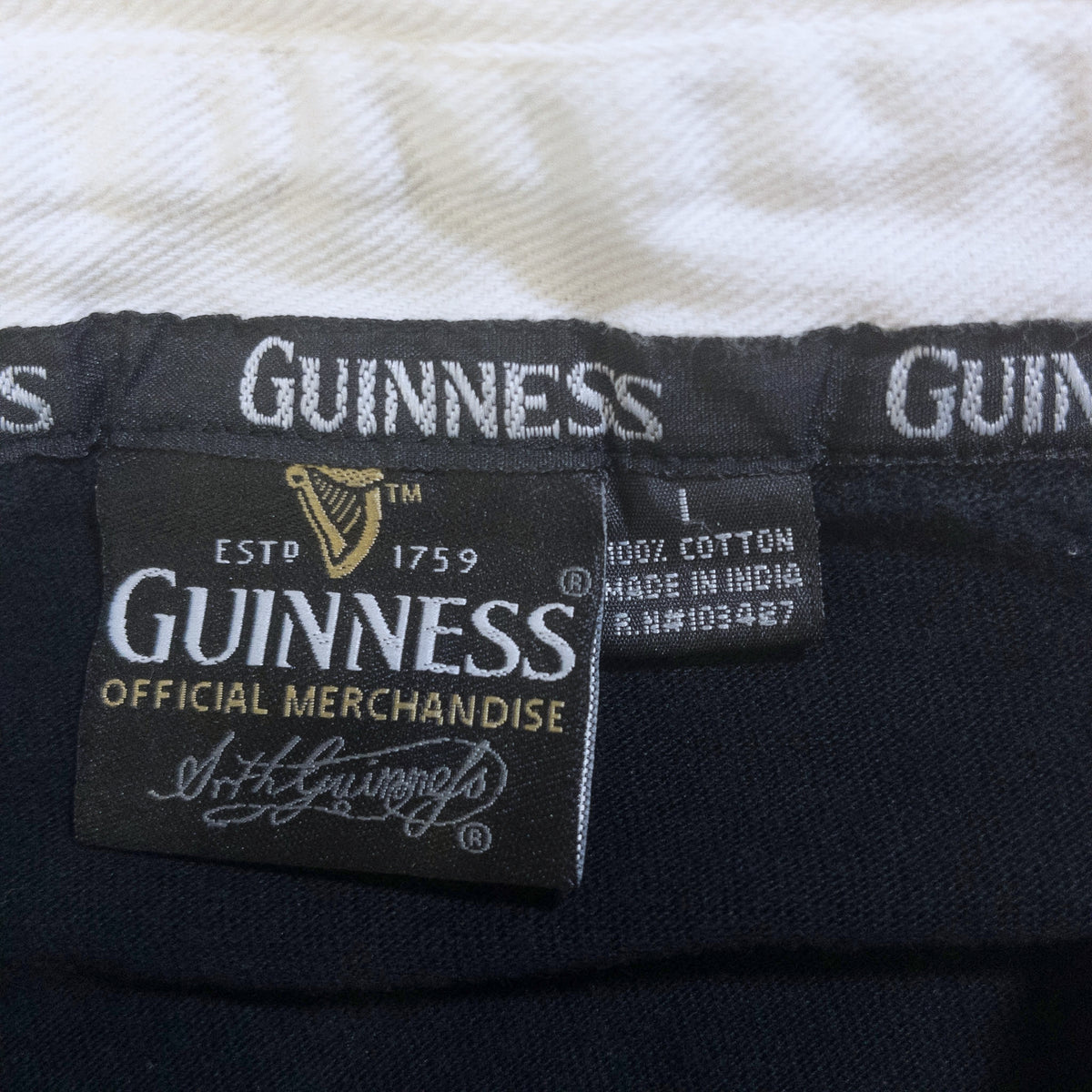 [メンズM] 90〜00年代 GUINNESS/ギネス ポロシャツ ラガーシャツ 企業ロゴ