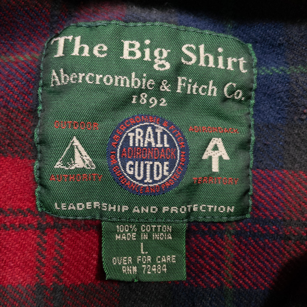 [メンズXXL] 90年代 Abercrombie & Fitch Co./アバクロ ネルシャツ The Big Shirt